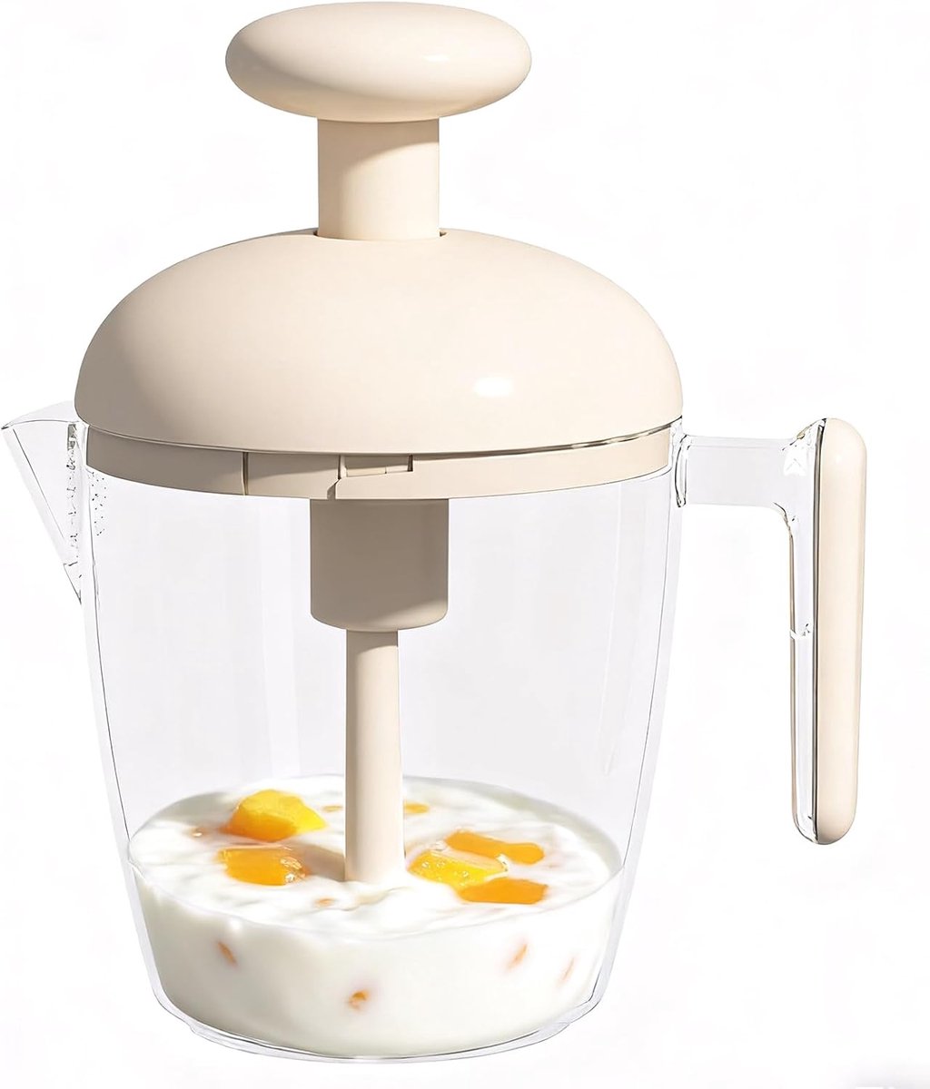 Mixing Cup - Blender - Kitchen Tool - Whisk - Hand Press - Transparent Housing - Portable - Suitable for mixing batter, smoothies, cream, butter, etc.