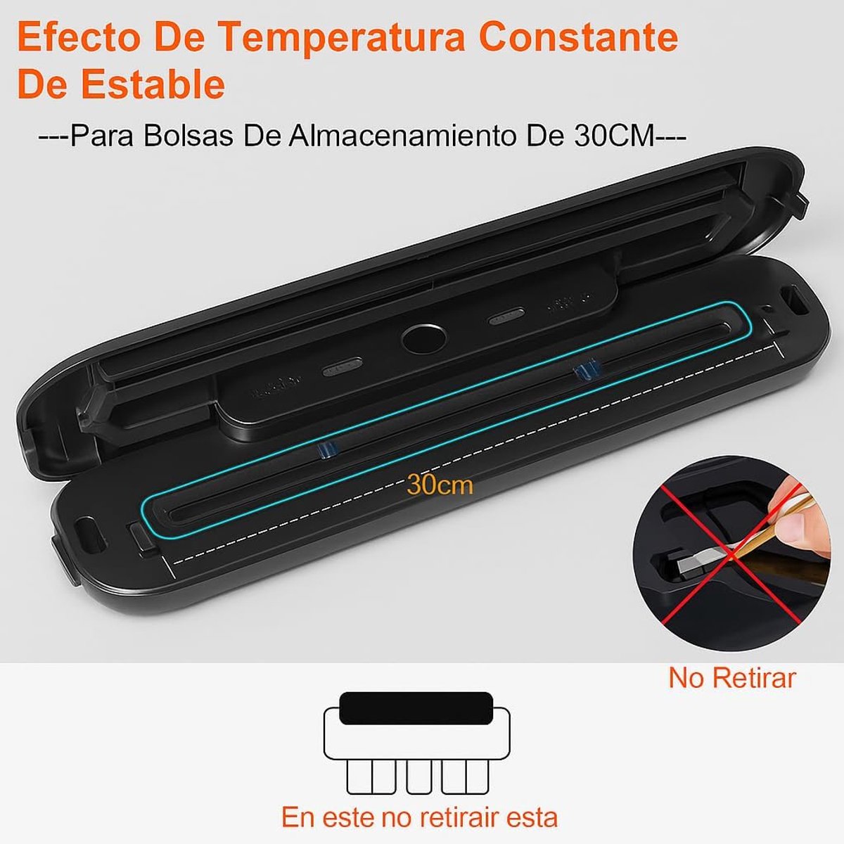 Vacuum Packaging Machine - Household Vacuum Packaging Machine - One-Button Vacuum Packaging Machine for Dry and Wet Food Storage - Includes 50 Vacuum Bags - Compact Vacuum Packaging Machine (Black)