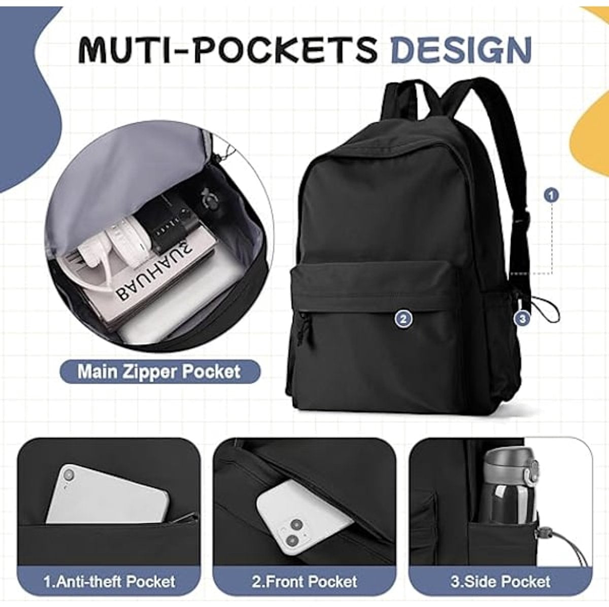 Backpacks - Casual Backpacks - Laptop Backpacks - Lightweight Waterproof Backpacks - Work Backpacks for Men and Women