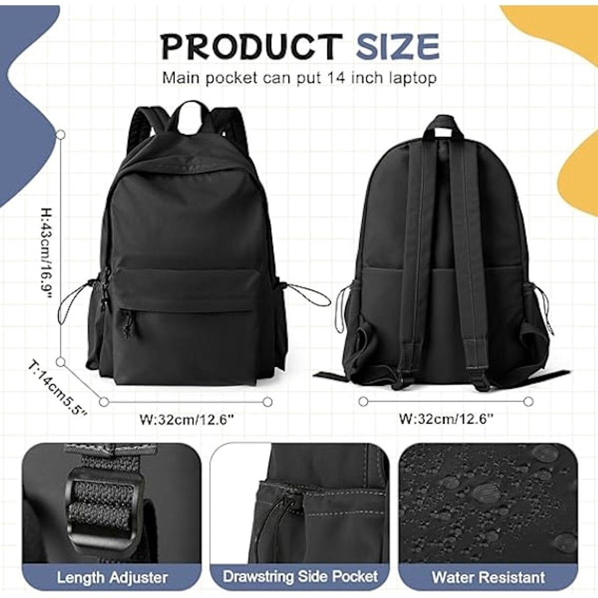 Backpacks - Casual Backpacks - Laptop Backpacks - Lightweight Waterproof Backpacks - Work Backpacks for Men and Women