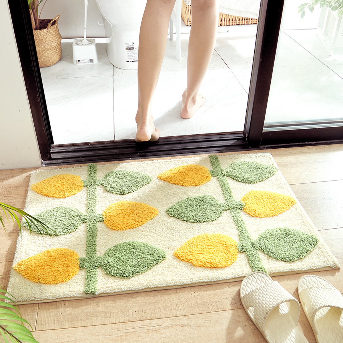Non-slip bath mat - indoor/outdoor living room, kitchen, bedroom Non-slip bath mat - soft and absorbent bath mat (40*60cm)
