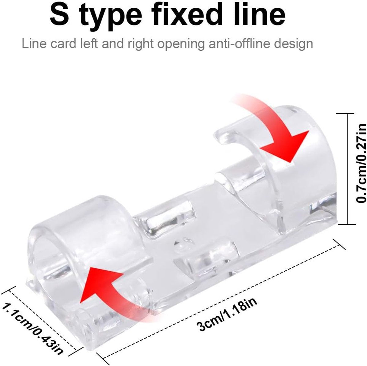 40 7mm Cable Organizer Clips with Adhesive Backing - Wall Mount Cable Clips - Cable Holder with Clips - Cable Clips for Home or Office - Desk Cables - Wall - Cable Management for TV, PC and Laptops