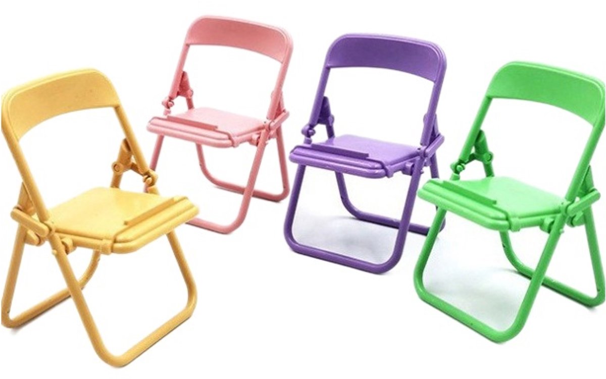 Creative Phone Holder - Foldable - Desktop - Macaron Color - Stool Stand - Ornament - Portable Lazy Stand - 5 Pieces