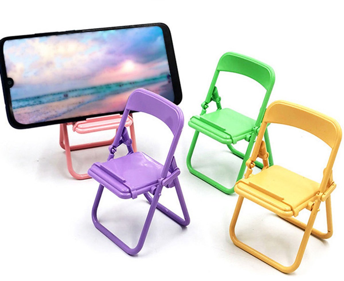 Creative Phone Holder - Foldable - Desktop - Macaron Color - Stool Stand - Ornament - Portable Lazy Stand - 5 Pieces