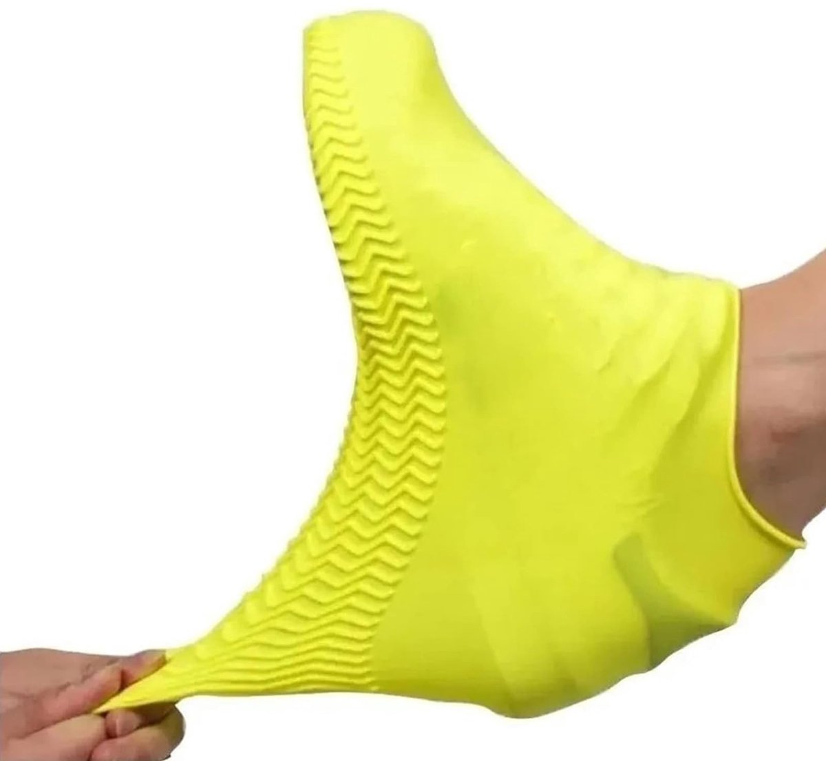 Overshoes - 1 Pair - Waterproof Silicone Overshoes - Reusable, Non-slip, Suitable for Outdoor Activities (Yellow - Size L)