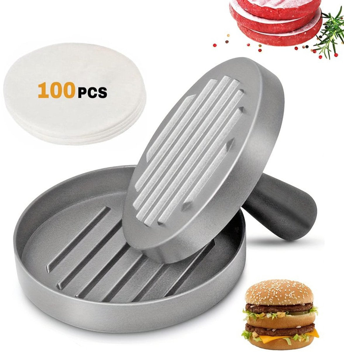 Patty Mold - Hamburger Patty Maker - Patty Press - Rice Ball Mold (one)