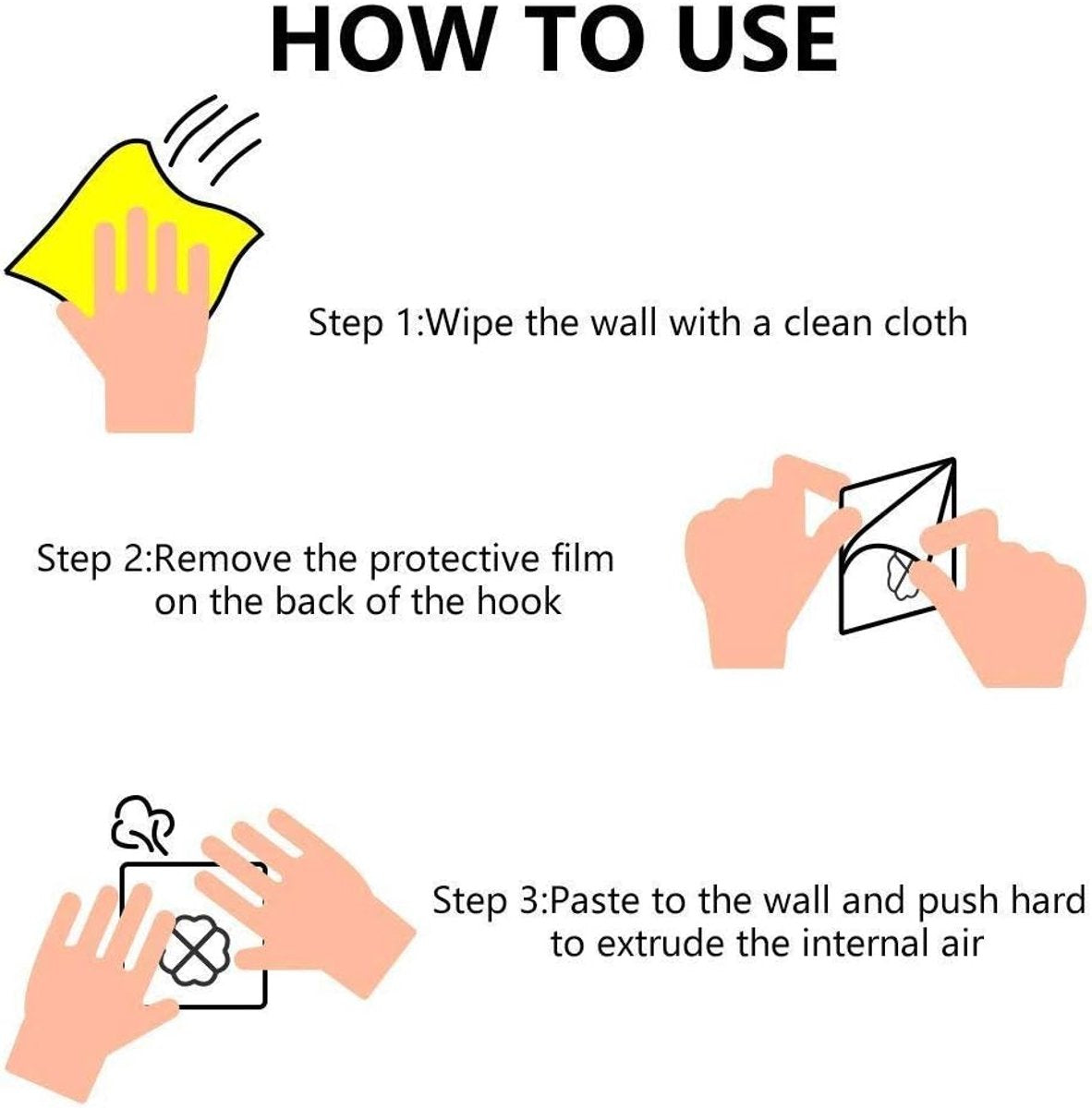 Self-adhesive hooks - transparent - waterproof - self-adhesive wall hooks - suitable for keys - bathroom, shower, outdoor, kitchen, door - practical pack of 24