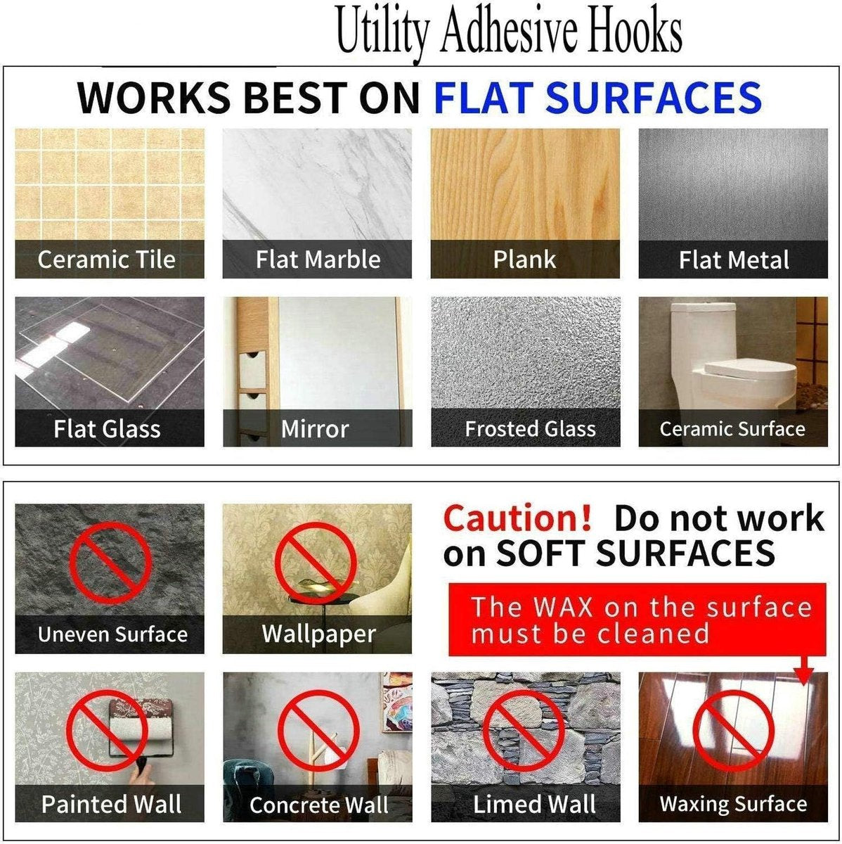 Self-adhesive hooks - transparent - waterproof - self-adhesive wall hooks - suitable for keys - bathroom, shower, outdoor, kitchen, door - practical pack of 24