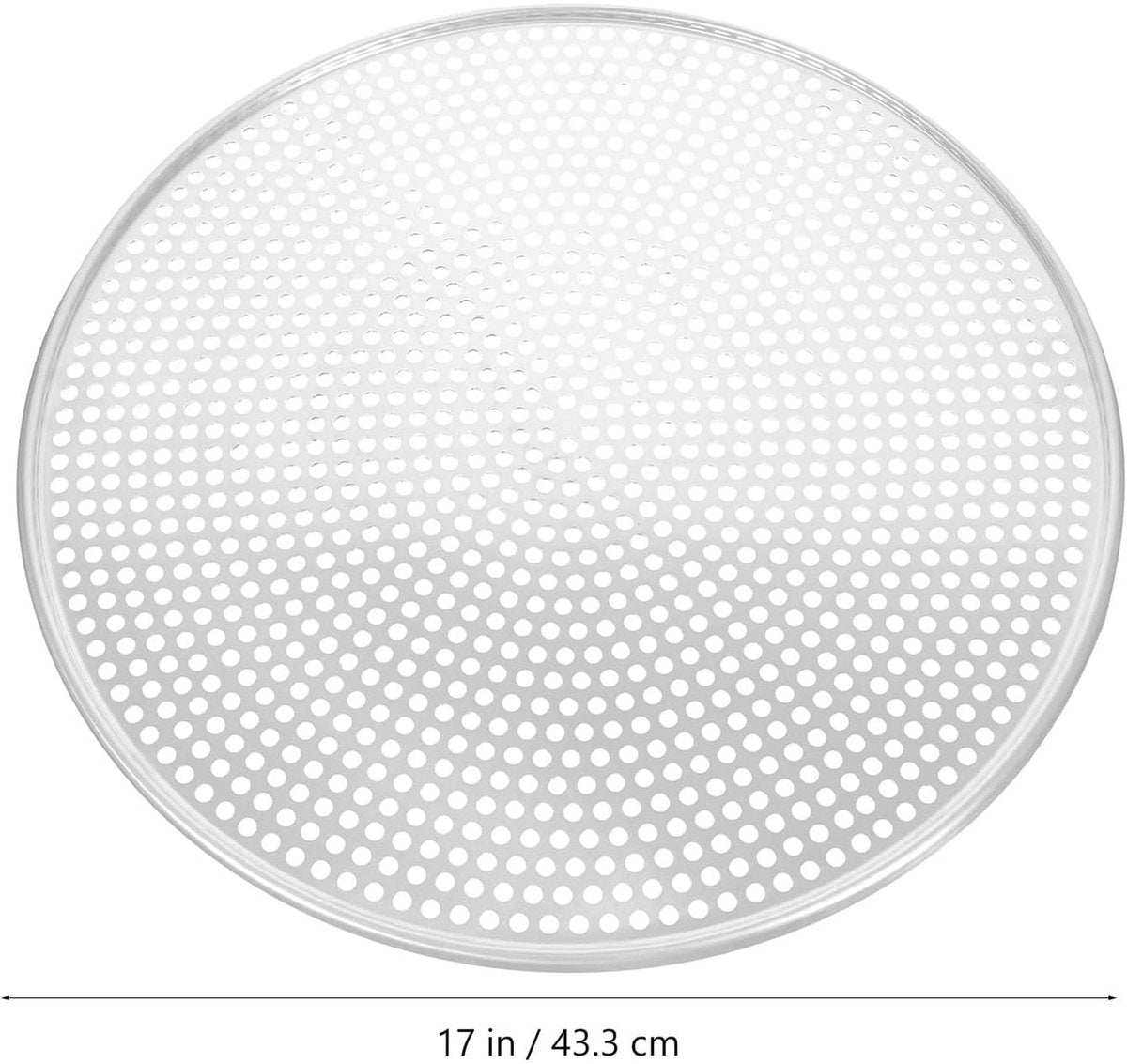 Stainless Steel Pizza Pan - Perforated - 16 Inch - Round Pizza Stand - Pizza Tray - Pizza Storage Tray - Oven Safe - Silver for Home and Restaurants