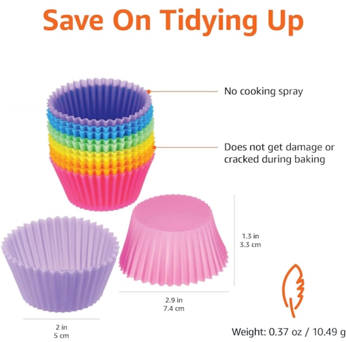 Baking Trays - Round Reusable Baking Trays - Pack of 12 (Ovenproof up to 220°C) - Assorted Colors