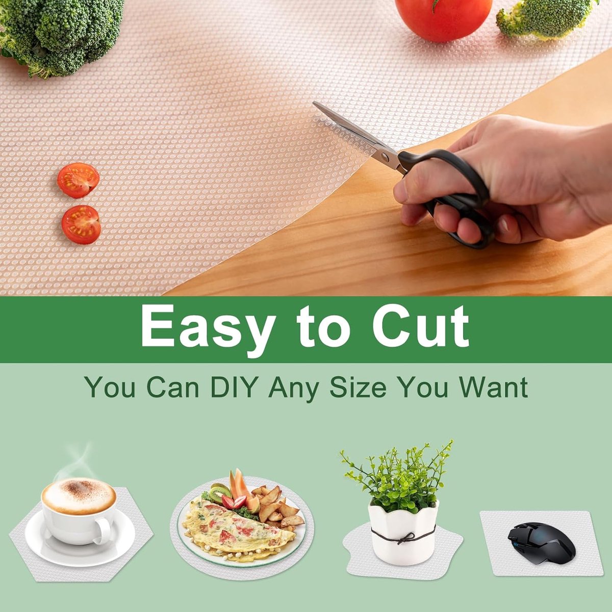 30*300cm non-stick coated shelves - waterproof and oil-resistant - thickened - easy to clean and cut - drawer insert - suitable for refrigerators, desks, cabinets, kitchens