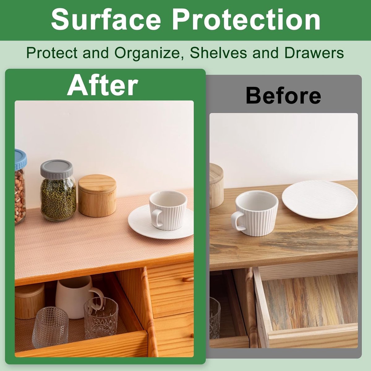 30*300cm non-stick coated shelves - waterproof and oil-resistant - thickened - easy to clean and cut - drawer insert - suitable for refrigerators, desks, cabinets, kitchens