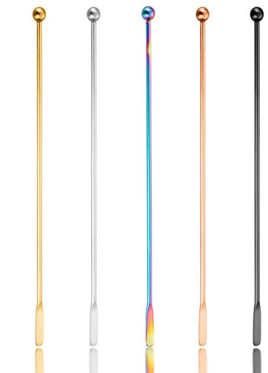 5 304 stainless steel coffee yogurt honey stirrers - bar juice - cocktail - creative cocktail sticks