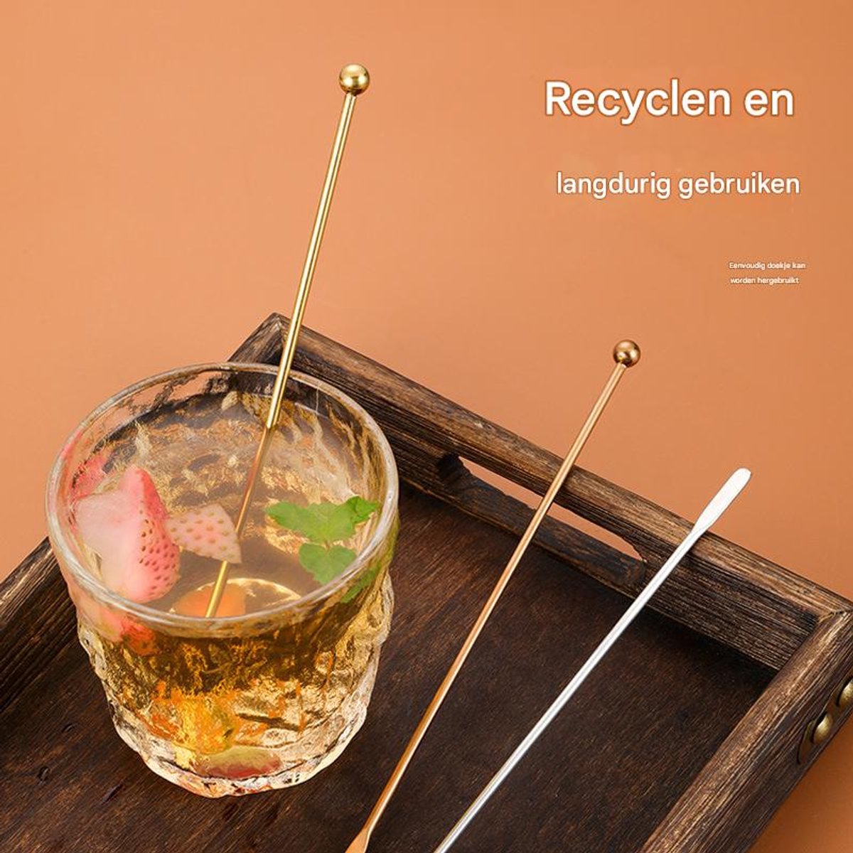 5 304 stainless steel coffee yogurt honey stirrers - bar juice - cocktail - creative cocktail sticks