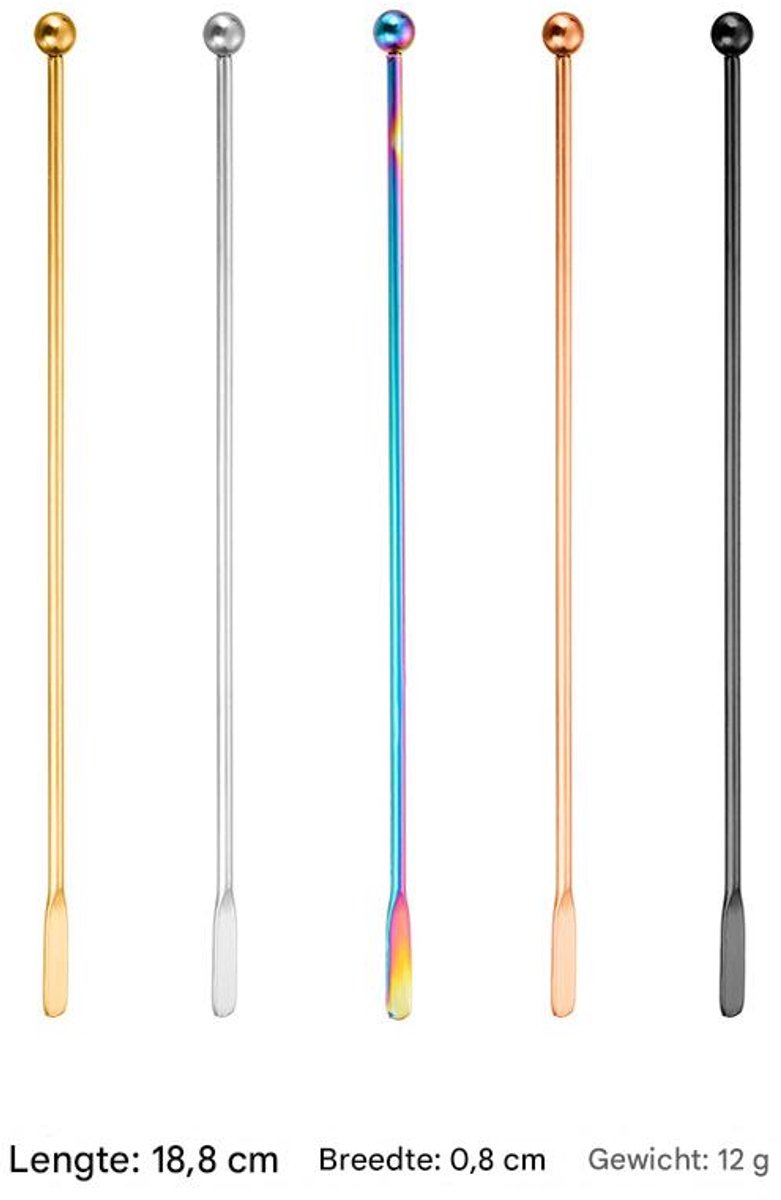 5 304 stainless steel coffee yogurt honey stirrers - bar juice - cocktail - creative cocktail sticks