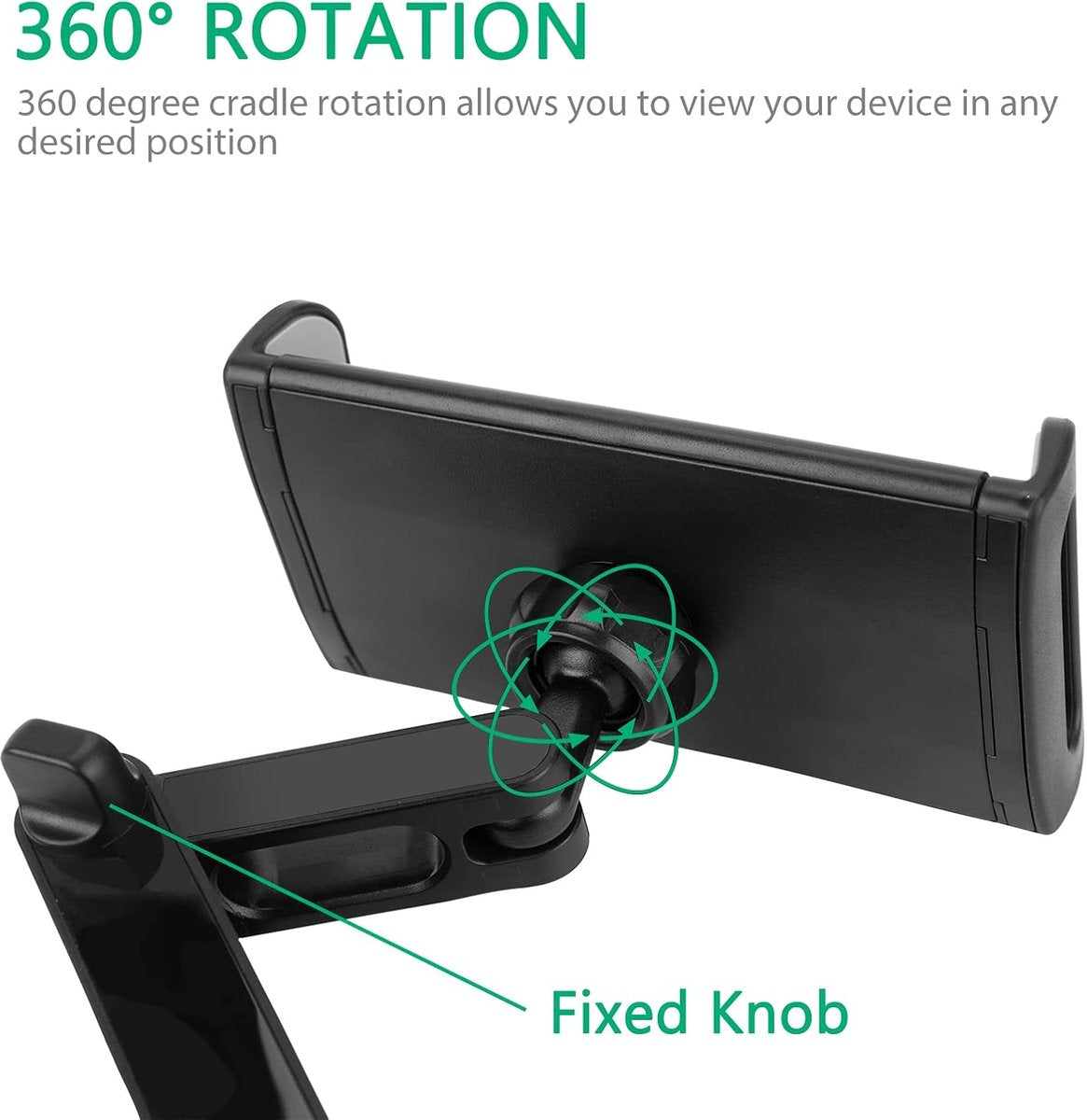 Car Phone Holders - Phone Holder - Back Seat - Adjustable Phone Holder - Back Seat Phone Holder - Universal Car Phone Holder - Black