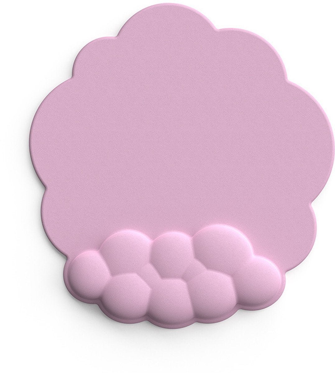 Mouse Pad - Mouse Pad with Wrist Rest - Ergonomic Mouse Pad - Mouse Pad with Leather Surface, Suitable for Computers, Laptops, Office, Home and Travel, with Non-Slip Bottom - Pink