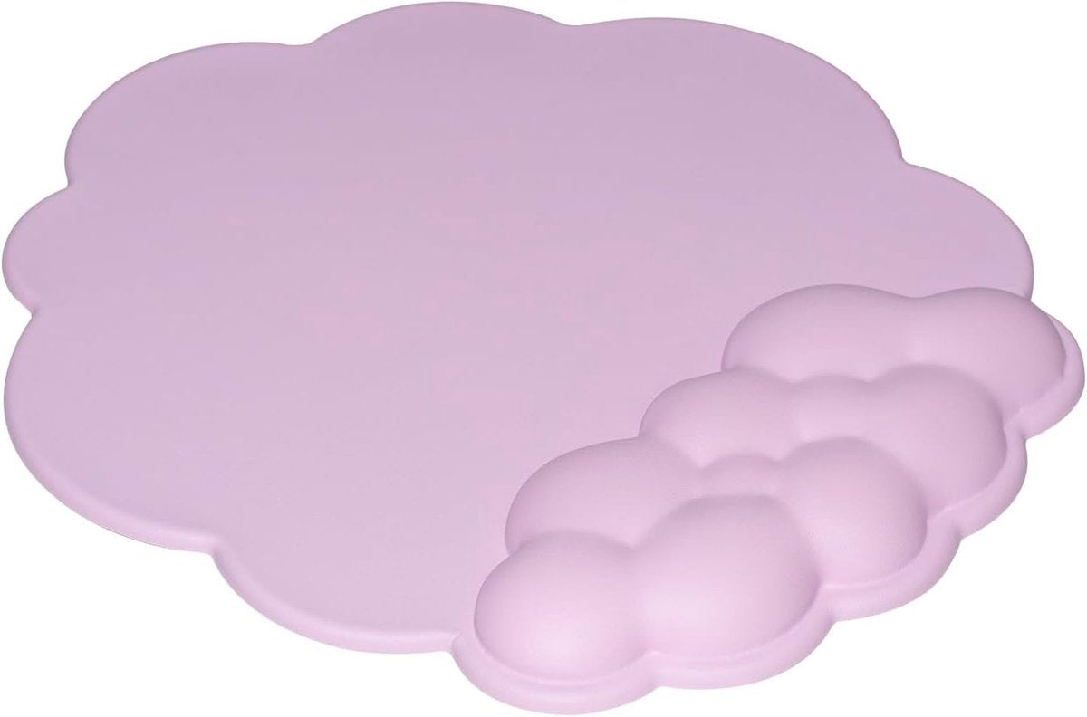 Mouse Pad - Mouse Pad with Wrist Rest - Ergonomic Mouse Pad - Mouse Pad with Leather Surface, Suitable for Computers, Laptops, Office, Home and Travel, with Non-Slip Bottom - Pink