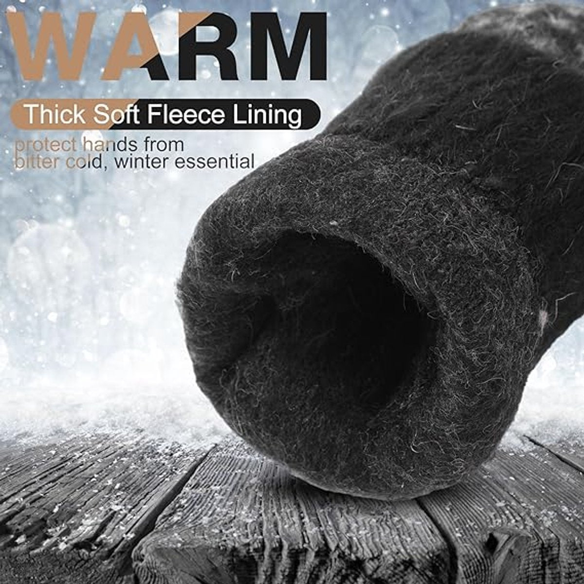 Gloves - Pack of 3 pairs - winter gloves - men's gloves - women's gloves - Knitted imitations - Suitable for cold winter weather (style C)