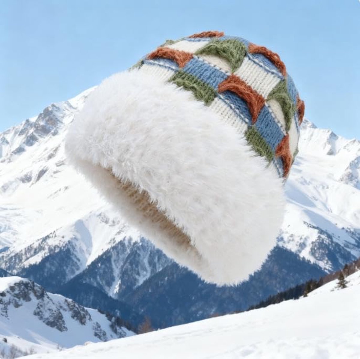 Winter Warm Knitted Hat - Beanie - with Fleece Lining - Unisex - Suitable for Cold Weather（White）
