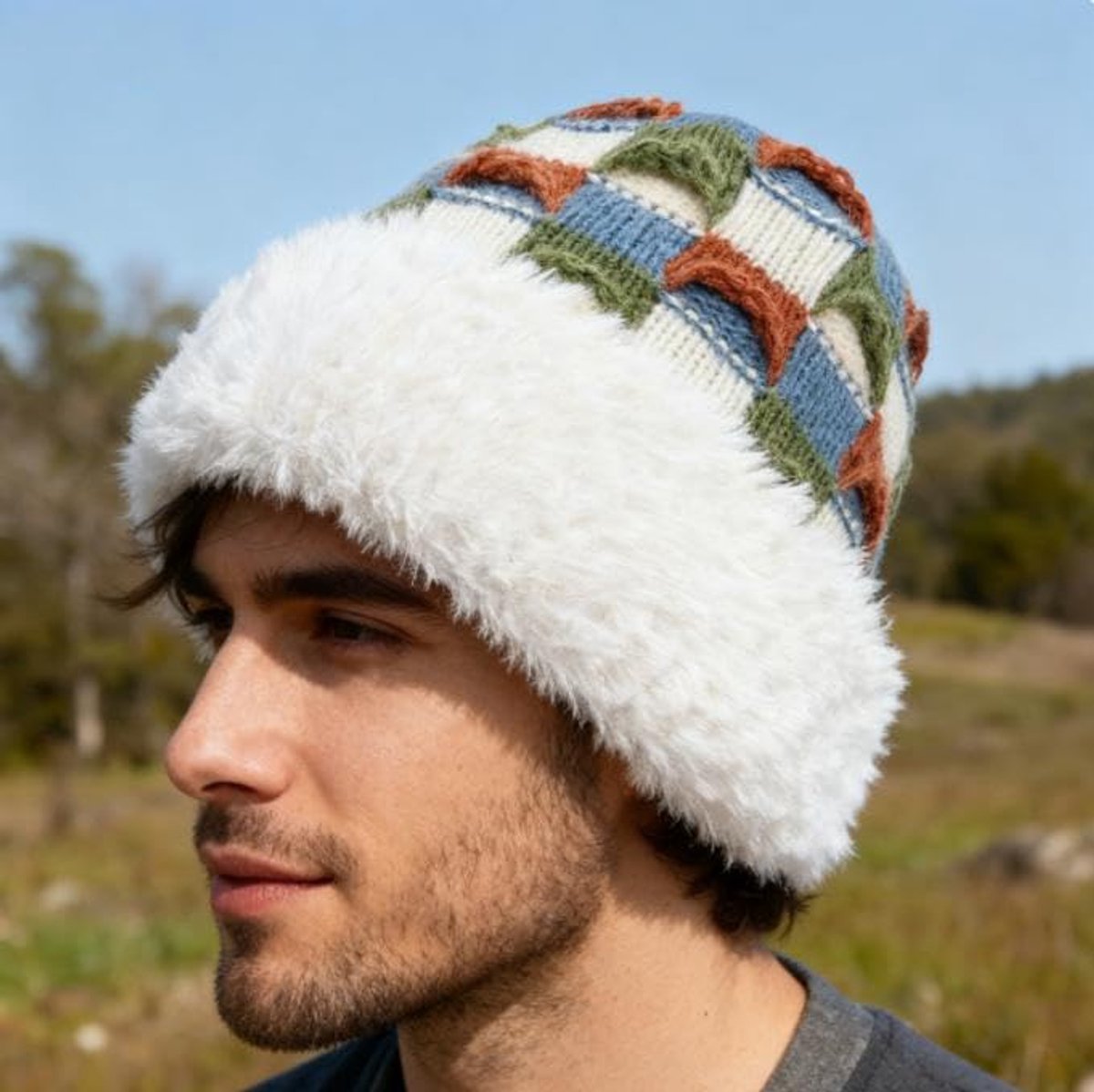 Winter Warm Knitted Hat - Beanie - with Fleece Lining - Unisex - Suitable for Cold Weather（White）