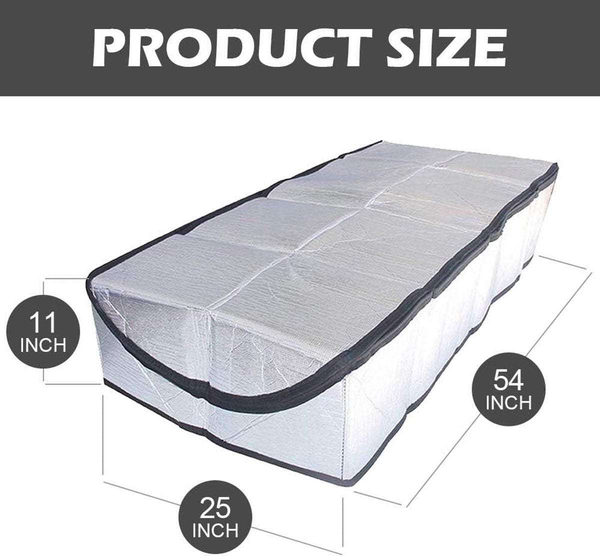 Attic Hatch Insulation Cover 63.5x138 cm - Dust Cover for Attic Hatch - Energy Saving With Zipper - For Stairs - Cool in Summer, Warm in Winter