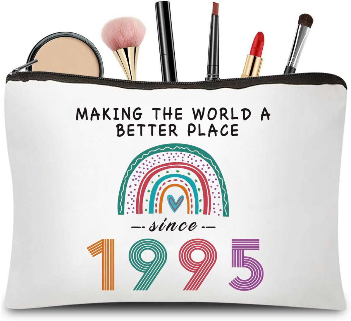 Makeup Bag - Storage Bag - Birthday Makeup Bag - Women's Makeup Bag - For Women, Girls, Girlfriends, Party Gifts - Pencil Storage Bag - Toiletry Bag (1995)