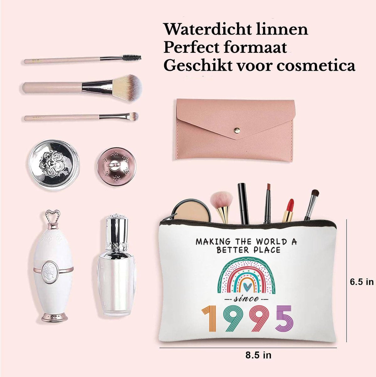 Makeup Bag - Storage Bag - Birthday Makeup Bag - Women's Makeup Bag - For Women, Girls, Girlfriends, Party Gifts - Pencil Storage Bag - Toiletry Bag (1995)