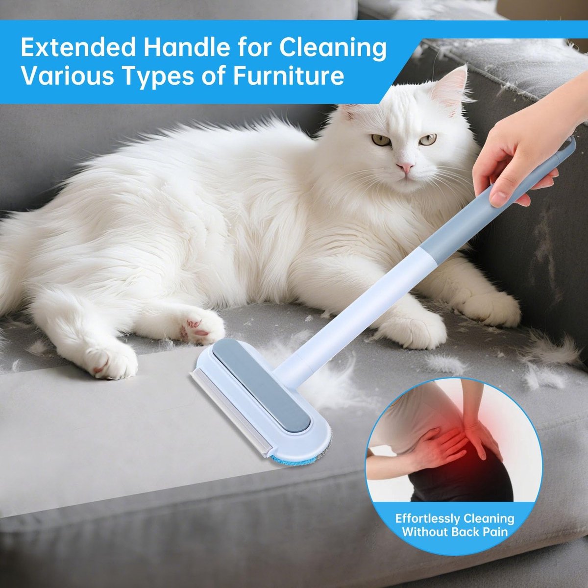 Pet Hair Remover – Manual Lint Brush – Suitable for sofas, cat beds and floors.