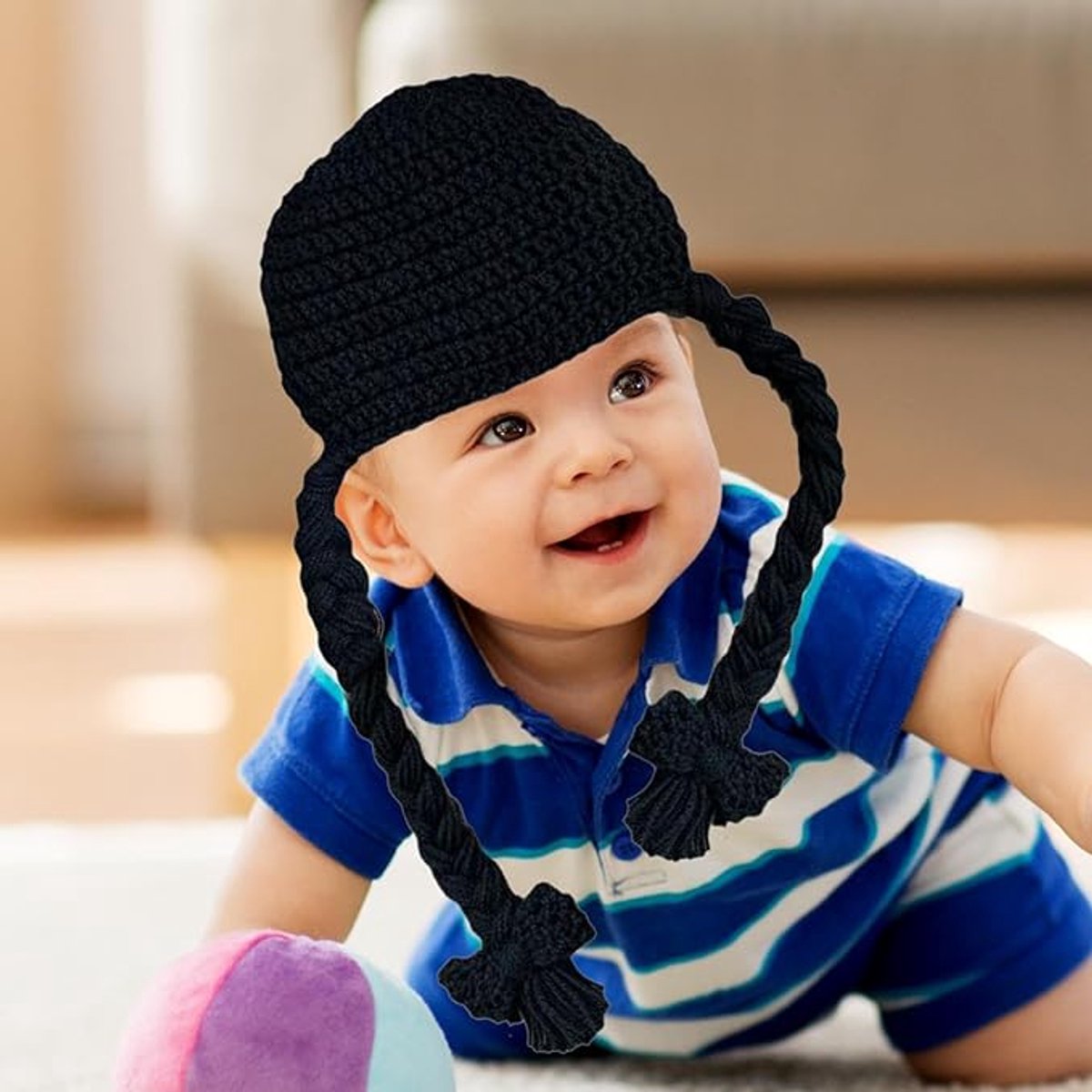 Knitted Hats - Knitted Baby Hats - Cute Long Knitted Hats - Cute Photo Accessories - Winter Baby Headbands - Cute Hats Suitable for Newborns and Babies from 0-6 Months