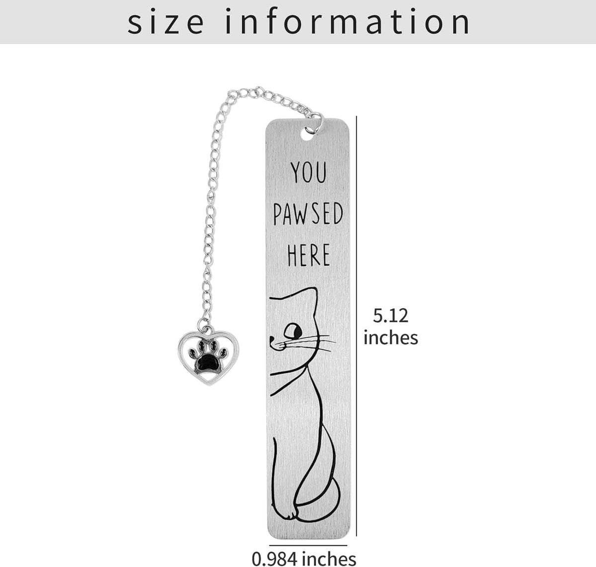 Bookmarks - Set of 2 - Cat Bookmarks - Cute Bookmarks - Bookmark Gifts for Book Lovers - Reading Bookmarks - Gifts for Boys, Girls, Kids & Friends - Cool School Supplies & Reading Gift - Stainless Steel