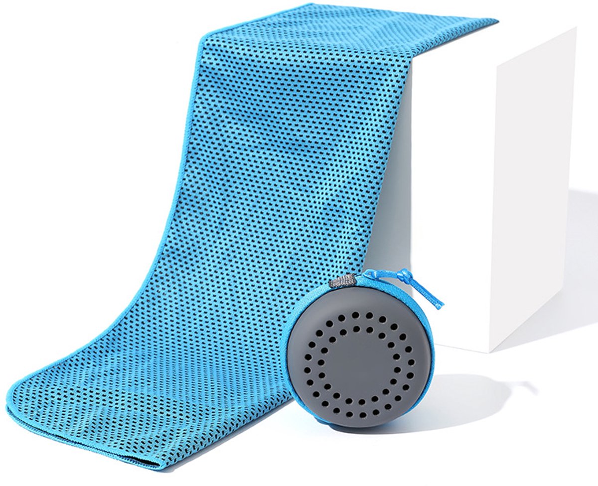 Cooling Towel for Summer & Sports - Quick-Drying & Cooling - Quick-Drying Towels - Cooling Towels for Running - With Storage Box - 30x80 cm (Adult Size) Sky Blue