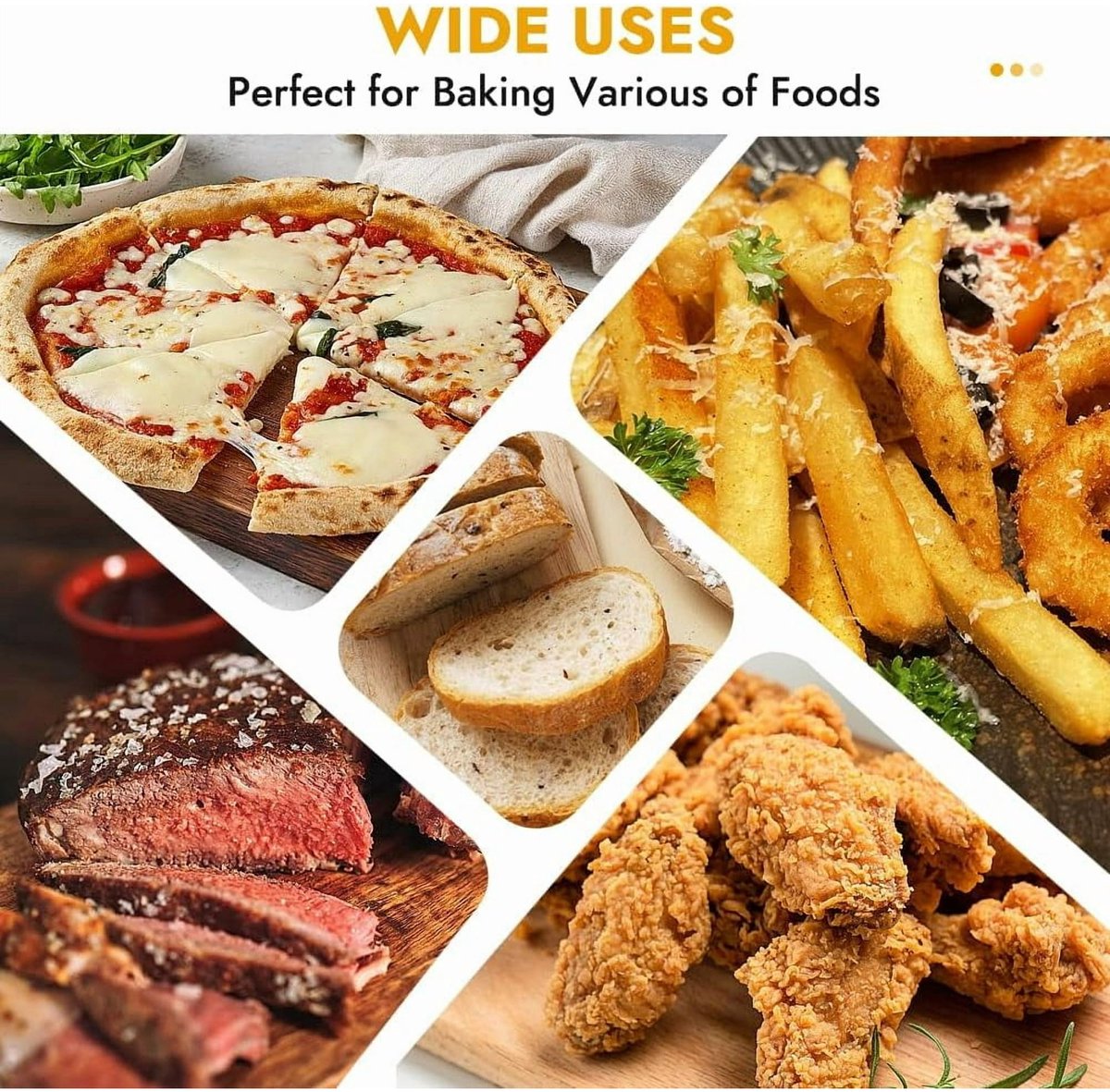 Baking Paper - 12-inch Airfryer Baking Paper - 200 Sheets - Disposable Airfryer Liner - Oven Accessory with Hinged Lid