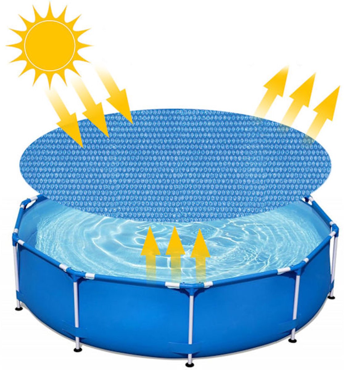 Insulation foil for outdoor pools - 2.4 m diameter - Blue - 1 piece