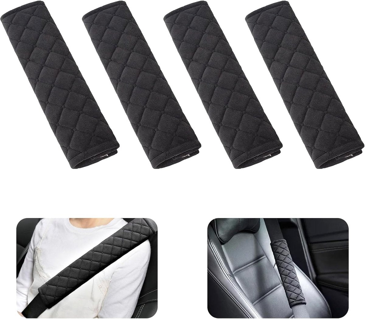 Seat Belt Pads - Adults and Children - Soft and Washable - Seat Belt Pads - Universal Seat Belt