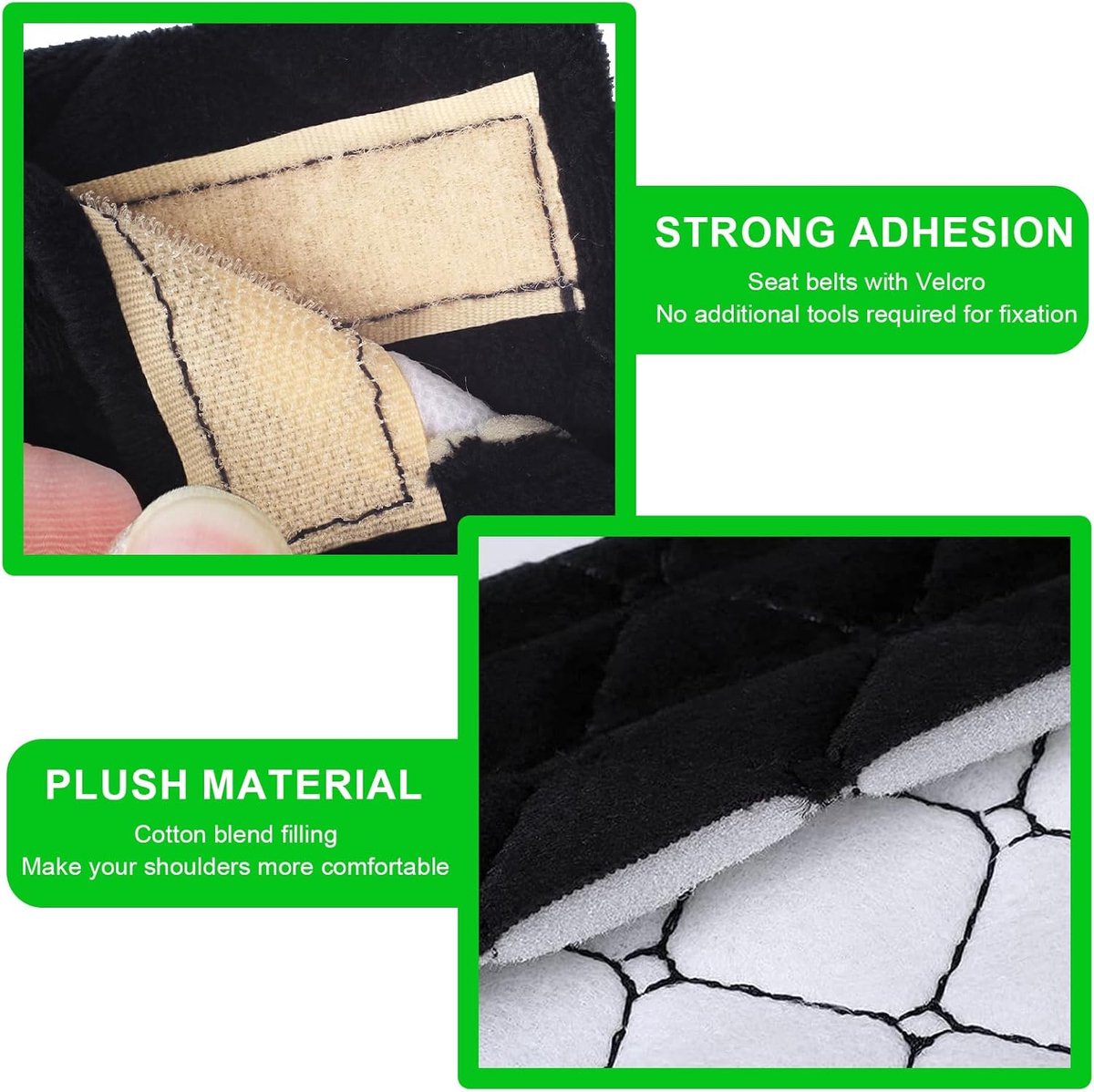 Seat Belt Pads - Adults and Children - Soft and Washable - Seat Belt Pads - Universal Seat Belt