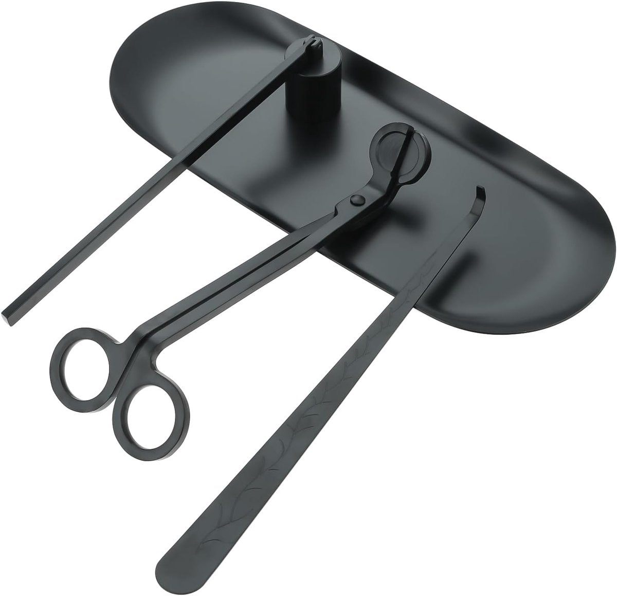 Candle Extinguisher - 3 in 1 Candle Accessory Set - Candle Key, Mini Candle Extinguisher, Candle Key - Perfect for Candle and Fragrance Lovers (3-Piece Set, Black)