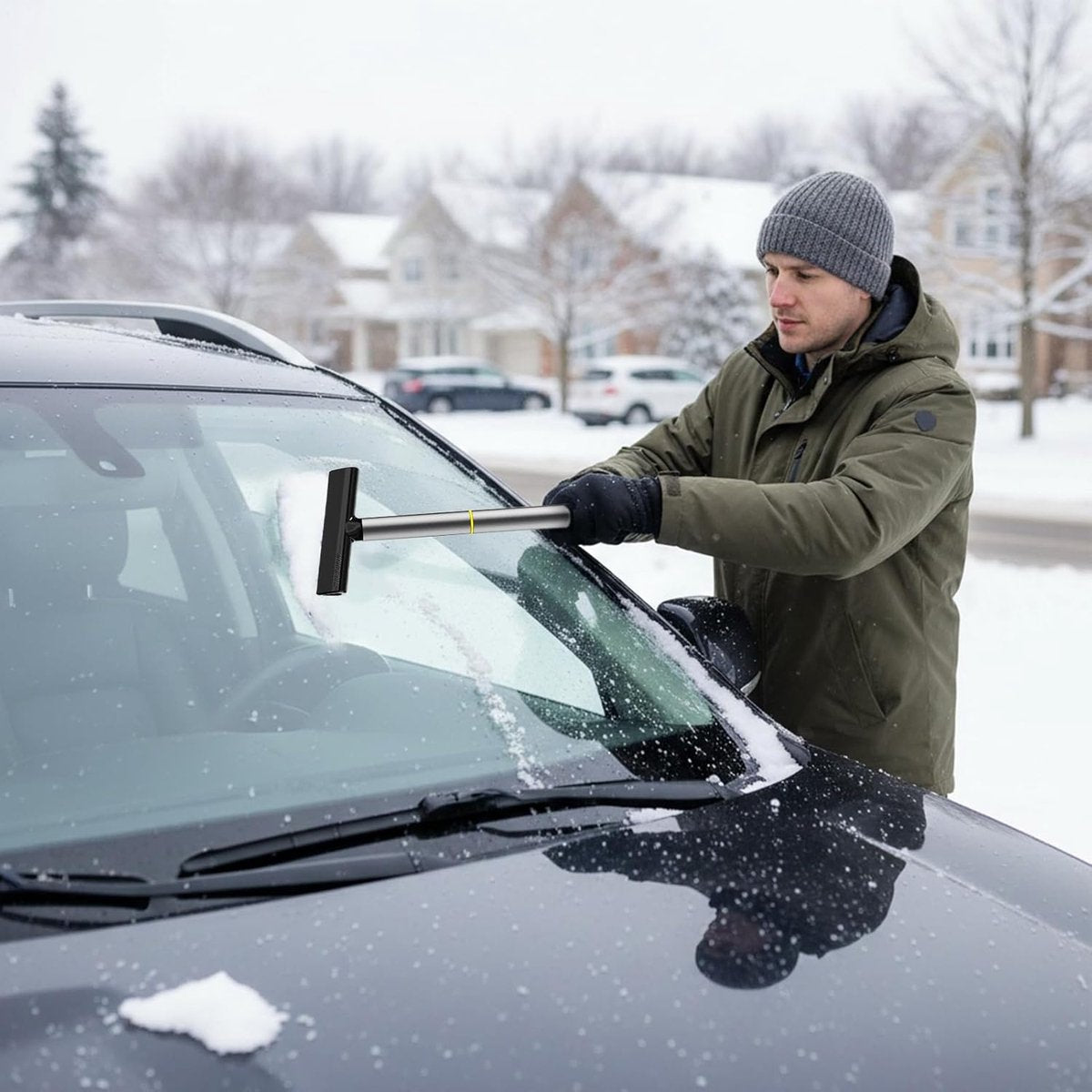 Car Snow Removal Tools - Snow Plows - Car Snow Shovels - Car Wiper Blades - Windshield and Window Cleaning Tools - Handy for Clearing Snow from Home and Vehicle.
