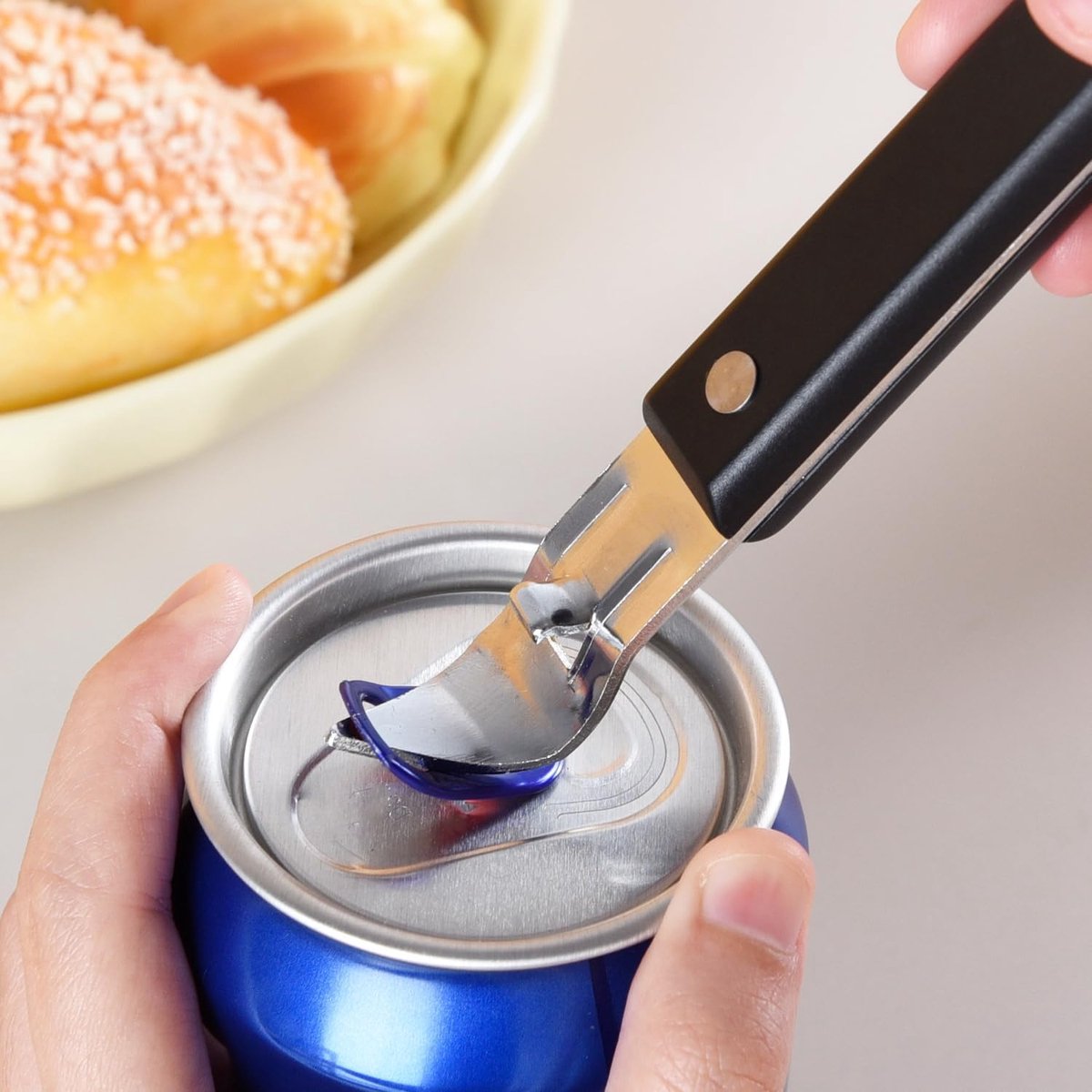 Bottle Opener - Manual Can Opener - Perforated Bottle Opener - Double Ended Wall Mounted Bottle Opener - Stainless Steel Bottle Opener for Beer and Cans - Small Bottle Opener - Suitable for Camping and Travel Use