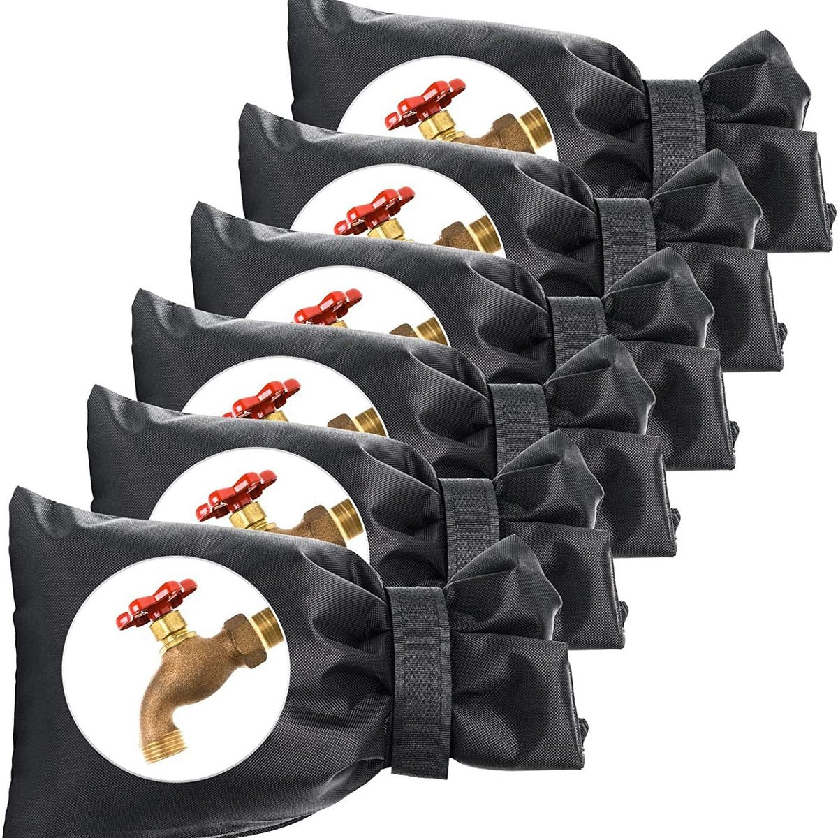 Protective covers for outdoor taps - 10-pack - Protective covers for taps - Oxford cloth - Winter outdoors - Waterproof and frost-resistant tap covers - Insulating covers for water pipes - Frost-resistant protective covers