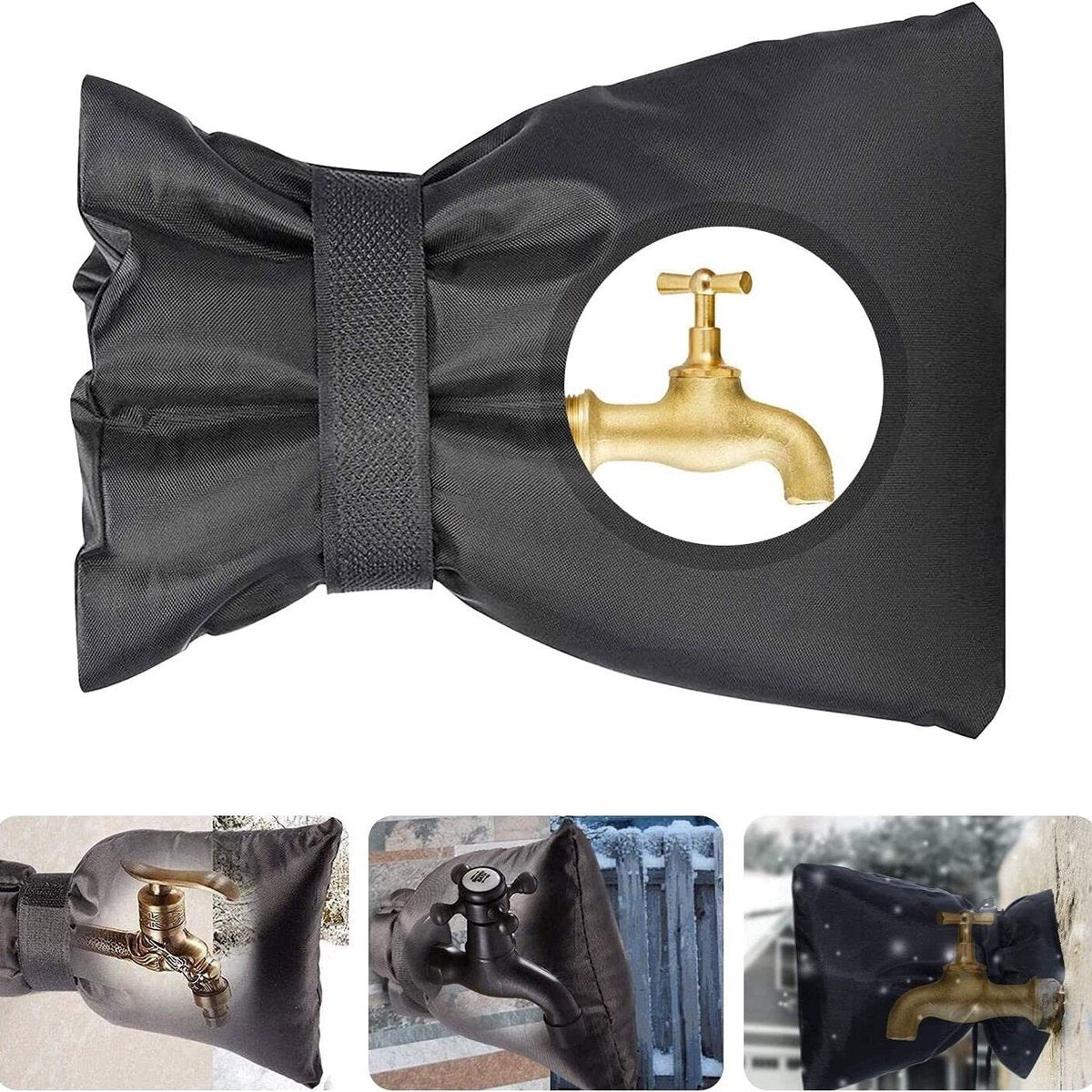 Protective covers for outdoor taps - 10-pack - Protective covers for taps - Oxford cloth - Winter outdoors - Waterproof and frost-resistant tap covers - Insulating covers for water pipes - Frost-resistant protective covers