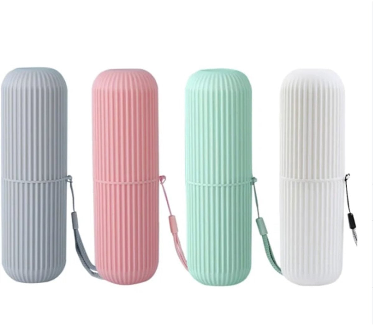 4-Piece Pack - Travel Toothbrush Holder - Portable - Travel Mouthwash Cup - Multifunctional Storage Box