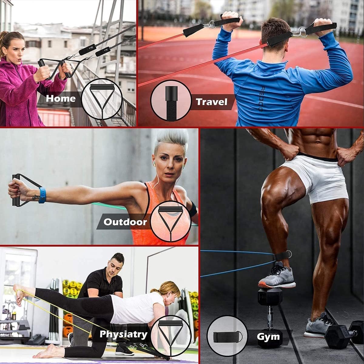 Resistance Bands - Exercise Bands - Training Bands - Resistance Bands with Handles for Men and Women - Exercise Bands for Fitness and Strength Training at Home