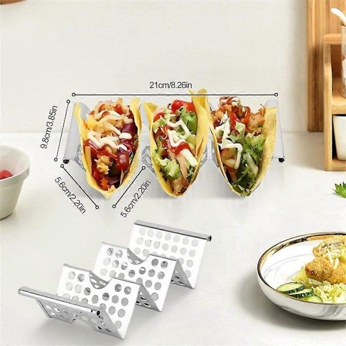 Cornbread Rack - 4-Tier Stainless Steel Rack with Handles - Cornbread Warming Rack, Holds up to 3 Cornbreads - Cornbread Warming Rack