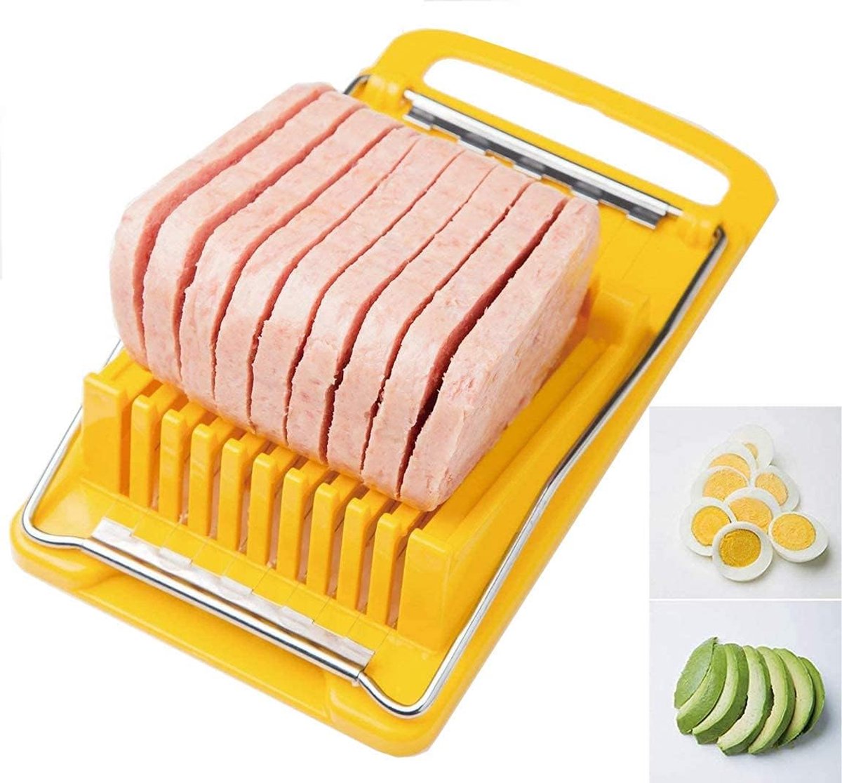 Meat Slicer - Luncheon Meat Slicer - Egg Slicer - Multifunctional Kitchen Aid - Suitable for bananas, avocados, and vegetables; dishwasher safe.
