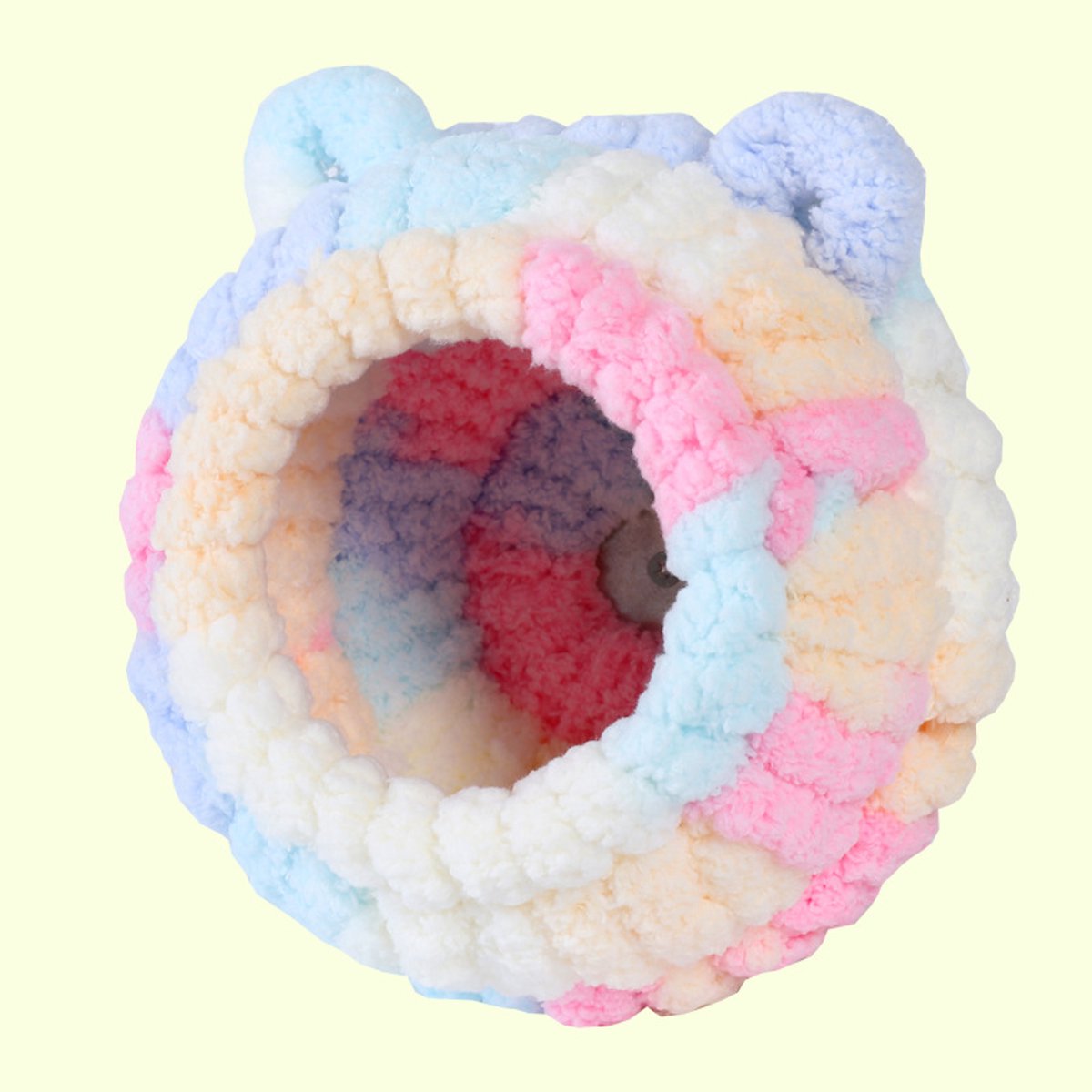 Birdhouse - Indoor Bird Nest - Plush Bird Nest - Winter Bird Nest - Comfortable Nest - Suitable for birds, parrots, hamsters and other small pets (Rainbow)