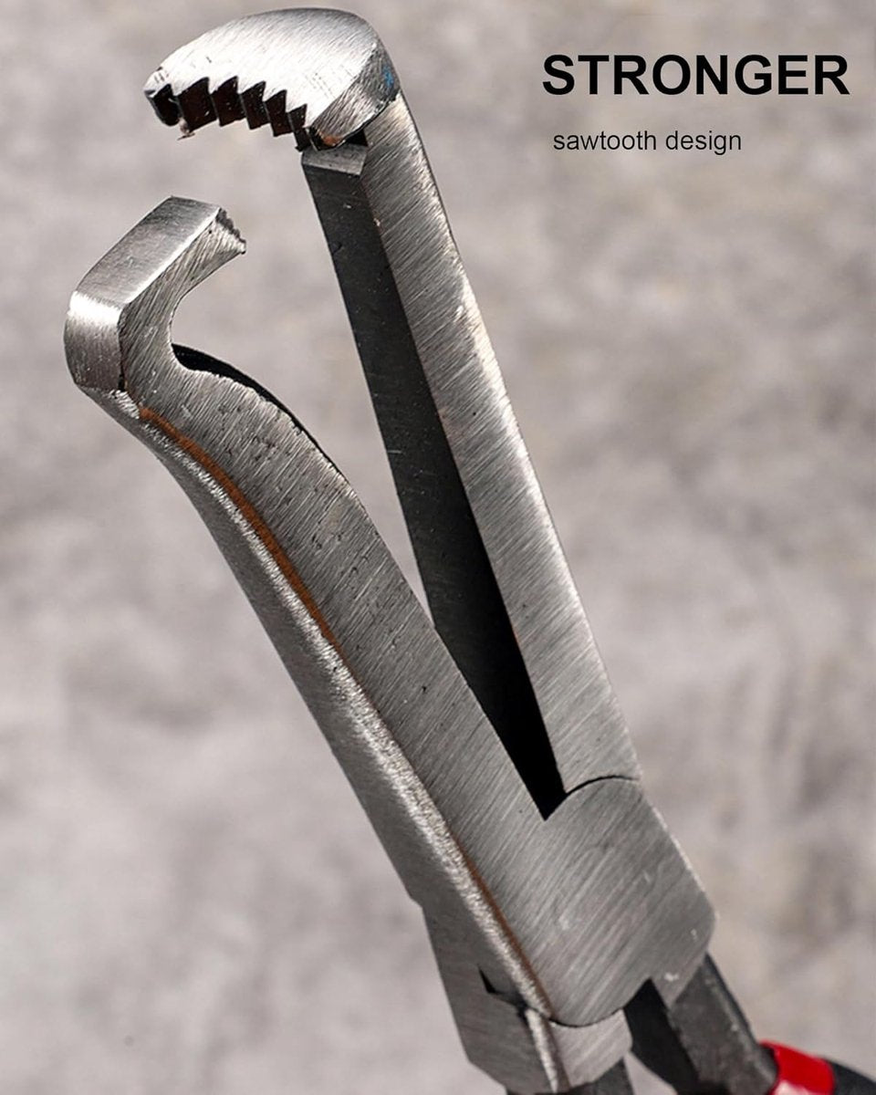 2-Pack Auto Electrical Disconnect Pliers Set - Straight & 60° Angle for All Reach - Non-Slip Handles