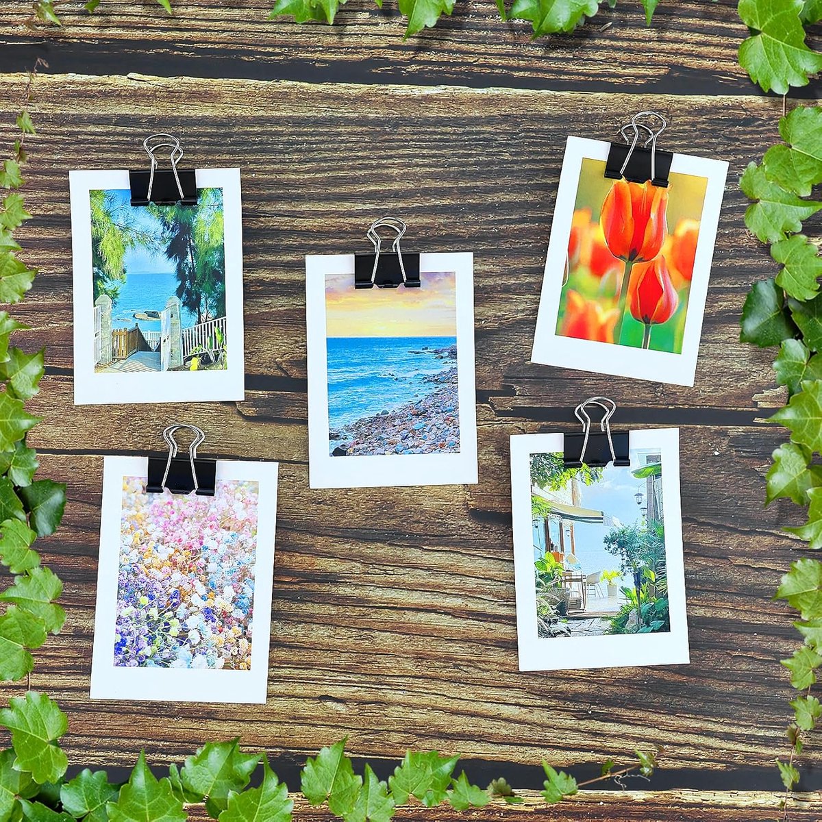 105 ring binders - 15 mm/19 mm/25 mm/32 mm metal paper clips - black folding clips - double-folded ring binders - for papers and documents