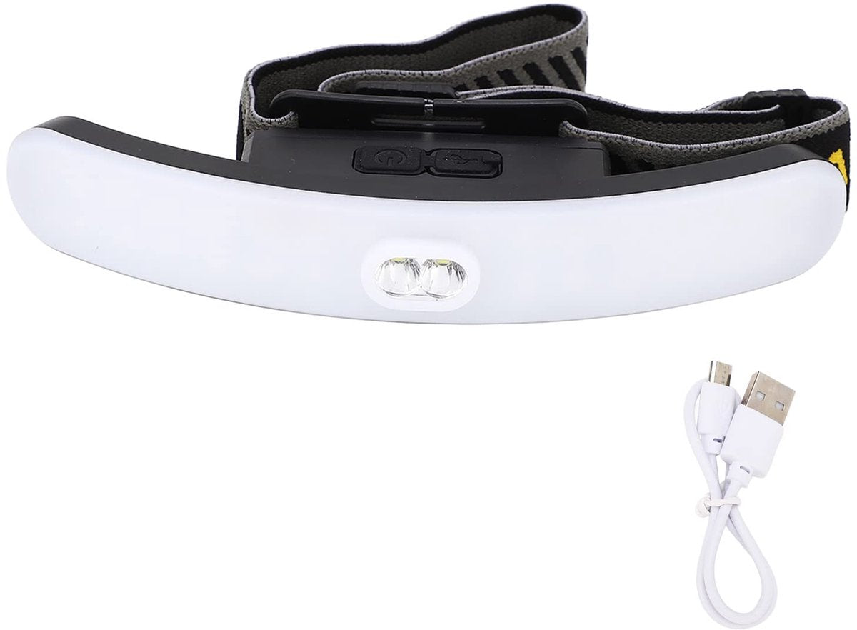 Headlamp LED Rechargeable - Headlight - COB Headlamp - 6 Light Modes - USB Rechargeable - Headlamp Flashlight - Suitable for Fishing and Running