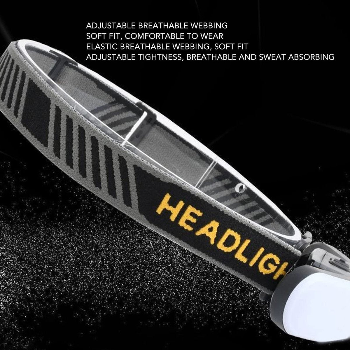 Headlamp LED Rechargeable - Headlight - COB Headlamp - 6 Light Modes - USB Rechargeable - Headlamp Flashlight - Suitable for Fishing and Running